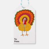 感謝祭トルコの贈り物ラベル ギフトタグ (正面)