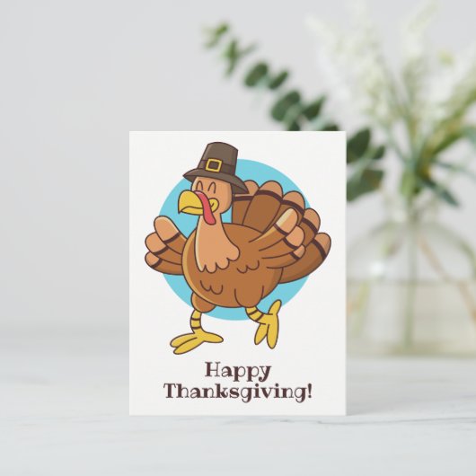感謝祭トルコカスタム文字はがき シーズンポストカード (スタンド正面)