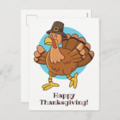 感謝祭トルコカスタム文字はがき シーズンポストカード (正面/裏面)