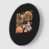 感謝祭トルコクラシックコケットTシャツ ラージ壁時計 (傾斜)