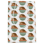 感謝祭トルコテーマパターンメディア抱き枕 ミディアムペーパーバッグ (正面)