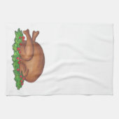感謝祭トルコプラッタクリスマスホリデーフード キッチンタオル (横)