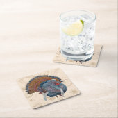 感謝祭トルコプレート スクエアペーパーコースター (インサイチュ)