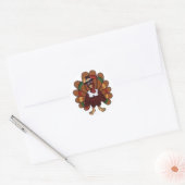 感謝祭トルコ丸スタンプ ラウンドシール (封筒)