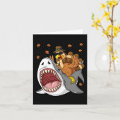 感謝祭トルコ乗馬サメおもしろい幼児ボーイズ カード (黄色い花)