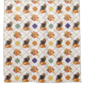 感謝祭トルコ休日シャワーカーテン シャワーカーテン (正面)