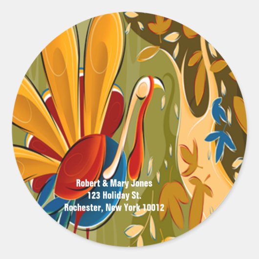 感謝祭トルコ住所 シール (正面)