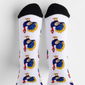 感謝祭トルコ地球に優しプレミアムクルーソック ソックス (上部)