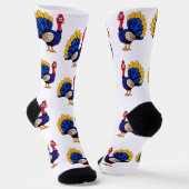 感謝祭トルコ地球に優しプレミアムクルーソック ソックス (傾斜あり)