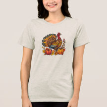 感謝祭トルコ女性のTシャツ