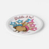 感謝祭トルコ性別の暴露 ペーパープレート (アングル)