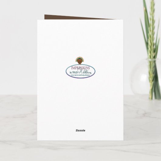 感謝祭トルコ抗議ユーモアWingspread C カード (裏面)