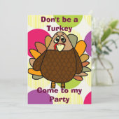 感謝祭トルコ招待状 招待状 (スタンド正面)