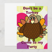 感謝祭トルコ招待状 招待状 (正面/裏面)