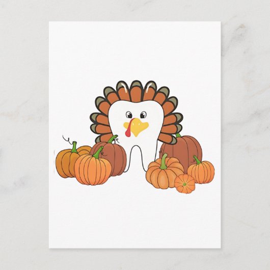 感謝祭トルコ歯科歯科用歯牙 インビテーションポストカード (正面)