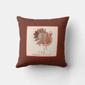 感謝祭トルコ水の色カスタム クッション (裏面)