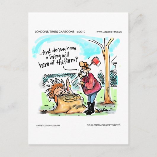 感謝祭トルコ生きるおもしろい意志ギフト&カード シーズンポストカード (正面)