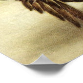 感謝祭トルコ男の子カボチャに乗って ポスター (角)