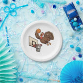 感謝祭トルコ砂丘バスケッおもしろいト ペーパープレート (パーティー)