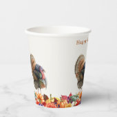 感謝祭トルコ紙カップ 紙コップ (正面)