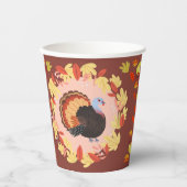 感謝祭トルコ紙カップ 紙コップ (正面)