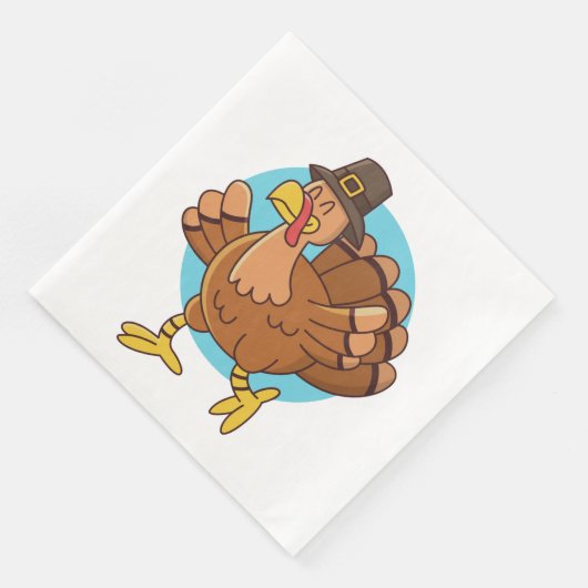 感謝祭トルコ紙ナプキン (コーナー)