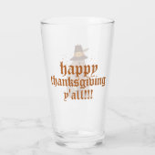 感謝祭トルコ脚アルマジロテキサス州 タンブラーグラス (裏面)