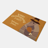 感謝祭トルコ脚アルマジロテキサス州 ドアマット (アングル)