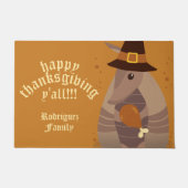 感謝祭トルコ脚アルマジロテキサス州 ドアマット (正面)