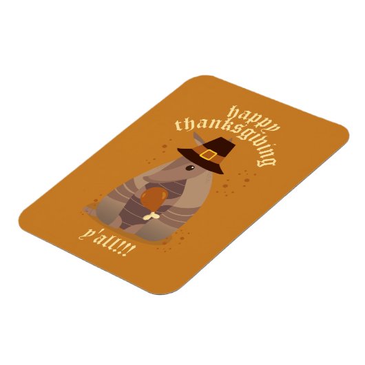 感謝祭トルコ脚アルマジロテキサス州 マグネット (左側)