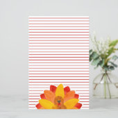 感謝祭トルコ赤い線の文房具紙 (スタンド正面)