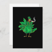 感謝祭トルコ雑草Tシャツポット喫煙者T For M 招待状 (正面/裏面)