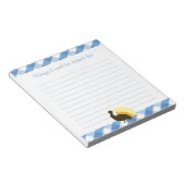 感謝祭トルコ青いギンガムショッピングリスト ノートパッド (アングル)