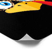 感謝祭トルコ顔レオパード印刷メガネwom ポスター (角)