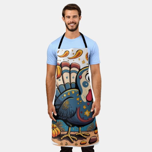 感謝祭トルコ エプロン (着用した状態)