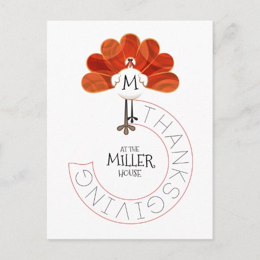 感謝祭トルコ シーズンポストカード (正面)