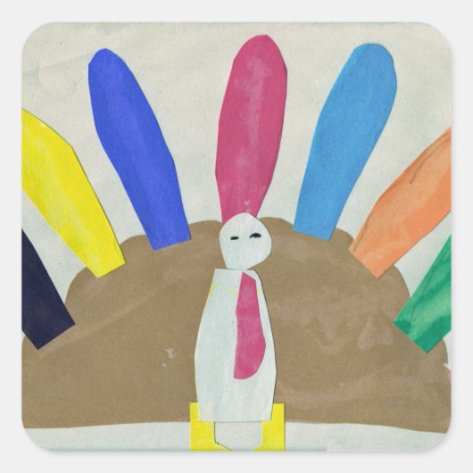 感謝祭トルコ スクエアシール (正面)