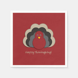 感謝祭トルコ スタンダードカクテルナプキン