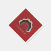 感謝祭トルコ スタンダードカクテルナプキン (角)