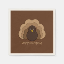 感謝祭トルコ スタンダードカクテルナプキン