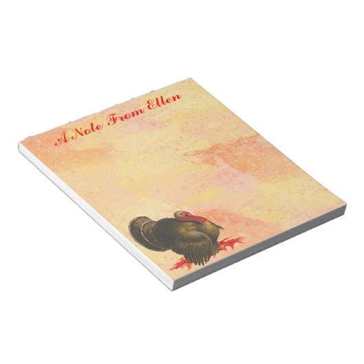 感謝祭トルコ ノートパッド (アングル)