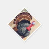 感謝祭トルコ | ハッピーサンクスギビングパーティー スタンダードカクテルナプキン (角)