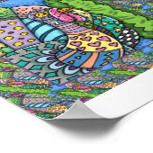 感謝祭トルコ、パッチワーク羽、フォークアート ポスター (角)