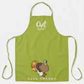 感謝祭トルコ |パーソナライズされた休日 エプロン (正面)