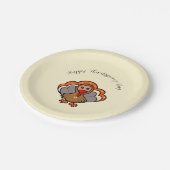 感謝祭トルコ ペーパープレート (アングル)