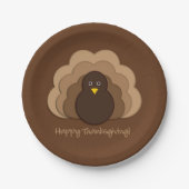 感謝祭トルコ ペーパープレート (正面)