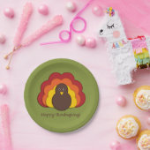 感謝祭トルコ ペーパープレート (パーティー)