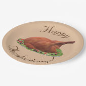 感謝祭トルコ ペーパープレート (アングル)