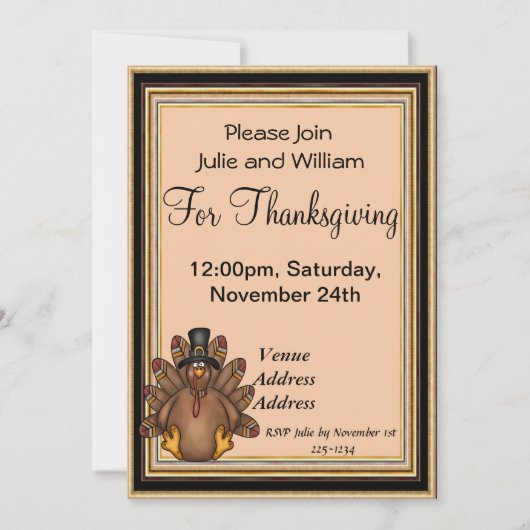 感謝祭トルコ 招待状 (正面)