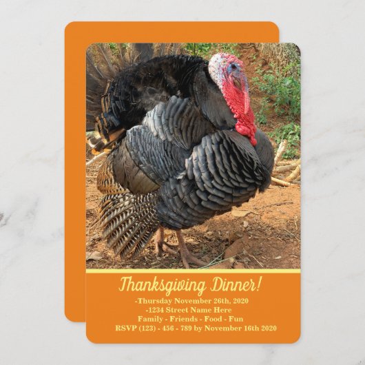 感謝祭トルコ 招待状 (正面/裏面)